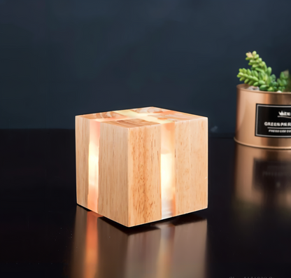 QuadCrackle Wandleuchte Holz – Künstlerisches Lichtspiel für Ihr Zuhause 4