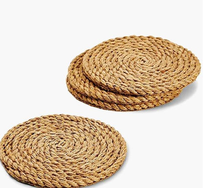 Rattan-Untersetzer Set – Natürliche Eleganz Für Ihren Tisch 0