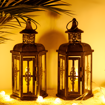 **Retro Skandinavischer Schwarzer Eisen Kerzenhalter – Elegante Atmosphäre für Ihr Zuhause** 2