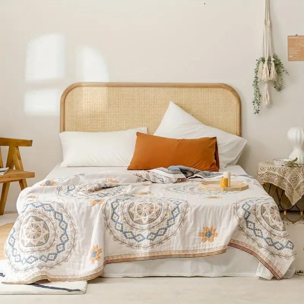 Ruhige Mandala Überwurfdecke Baumwolle – Entspannendes Boho-Design Für Ihr Zuhause 0