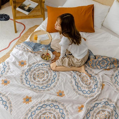 Ruhige Mandala Überwurfdecke Baumwolle – Entspannendes Boho-Design Für Ihr Zuhause 3