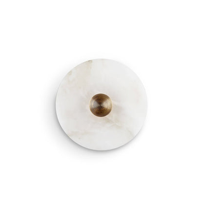 Runde Alabaster Wandleuchte – Stilvolle Lichtquelle für Elegante Räume 1