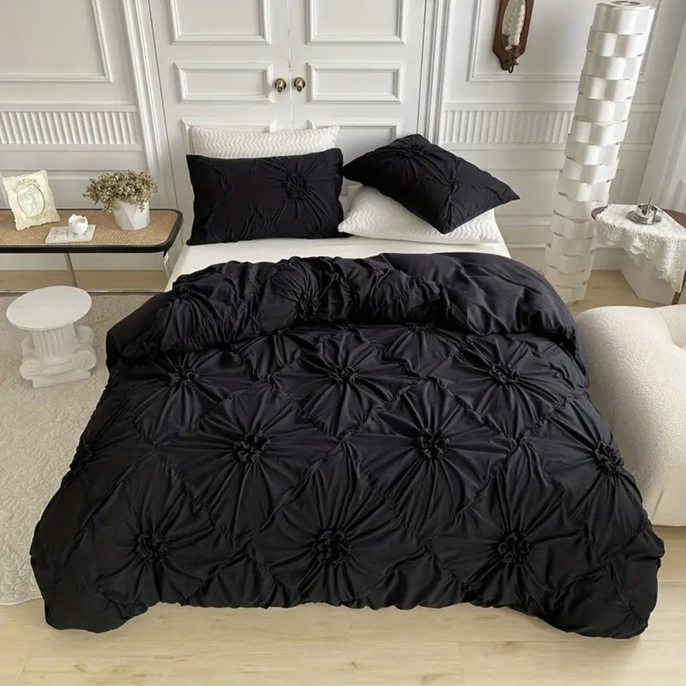 Rüschenblumen Bettbezug-Set – Eleganter Komfort für Ihr Schlafzimmer 2
