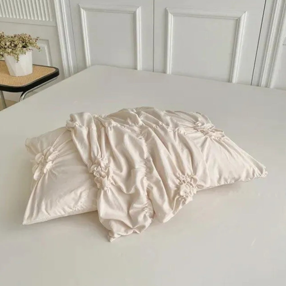 Rüschenblumen Bettbezug-Set – Eleganter Komfort für Ihr Schlafzimmer 5