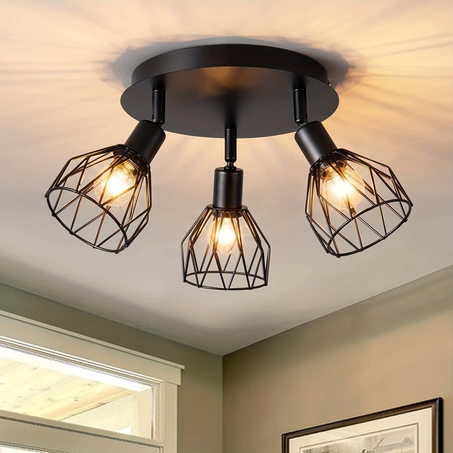 RusticGlow Deckenlampe Bauernhaus-Stil – Einladendes Licht für Gemütliche Räume 0