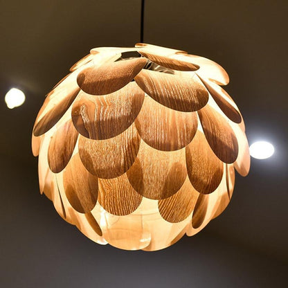Rustikale Ananasförmige Hängelampe aus Holz – Einzigartiges Ambiente für Ihr Esszimmer 7