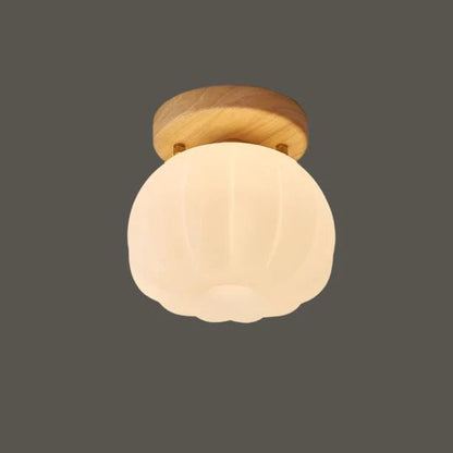 Rustikale Vintage-Deckenlampe Aus Glas Und Holz – Warmes Licht Für Gemütliche Räume 9