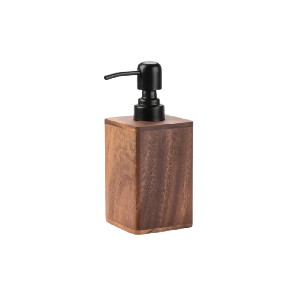 Rustikaler Seifenspender Aus Holz – Elegante Badezimmerdekoration Mit Natürlichem Charme 0