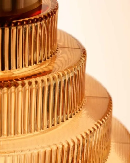 Hängeleuchte Glasrippe Retro – Warmer Lichtschein in Stufenform