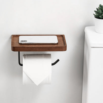 **SARIHOSY Toilettenpapierhalter aus Walnussholz – Praktische Aufbewahrung für Badezimmer und Küche** 2