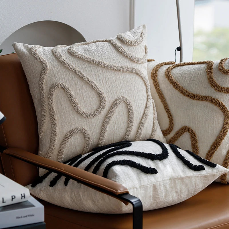 Sabella Boho Chenille Dekokissen 45X45 CM – Gemütlicher Stil Für Jeden Raum 1