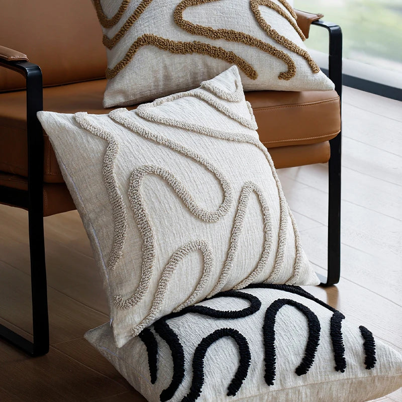 Sabella Boho Chenille Dekokissen 45X45 CM – Gemütlicher Stil Für Jeden Raum 3
