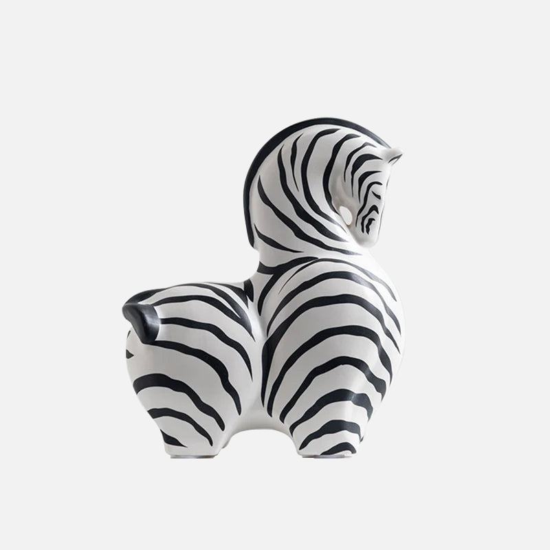 Safari Keramikskulptur Zebra – Verspielt Elegantes Wohnaccessoire 6