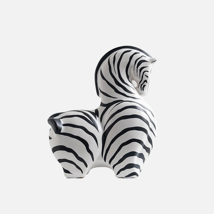 Safari Keramikskulptur Zebra – Verspielt Elegantes Wohnaccessoire 6