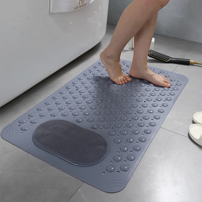 SafeGrip Duschmatte Rutschfest – Sicheres Duschen Mit Integriertem Fußschrubber 0