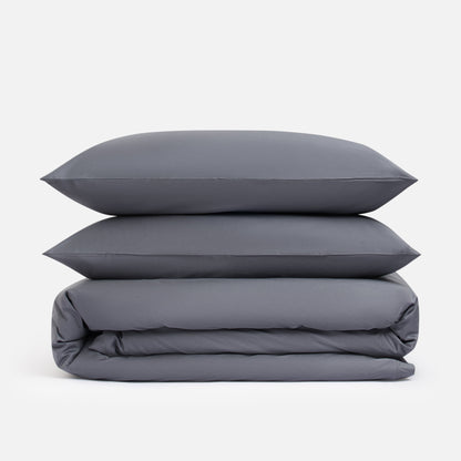 Schiefergraues Satin Bettwäsche-Set – Luxuriöser Komfort für Stilbewusste 0