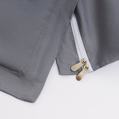 Schiefergraues Satin Bettwäsche-Set – Luxuriöser Komfort für Stilbewusste 3