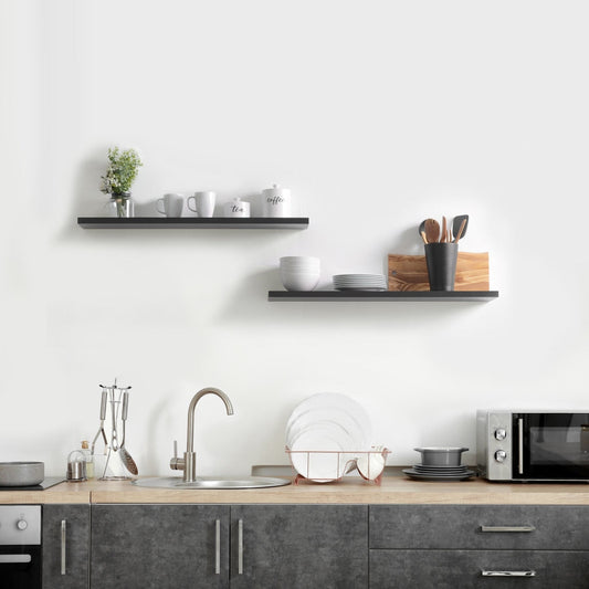 Schlanke Schwebende Regale MDP-Holz – Elegante Minimalistische Raumgestaltung 0