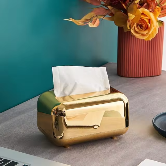 Sidney Taschentuchhalter Gold – Elegante Aufbewahrung Für Jeden Raum 0