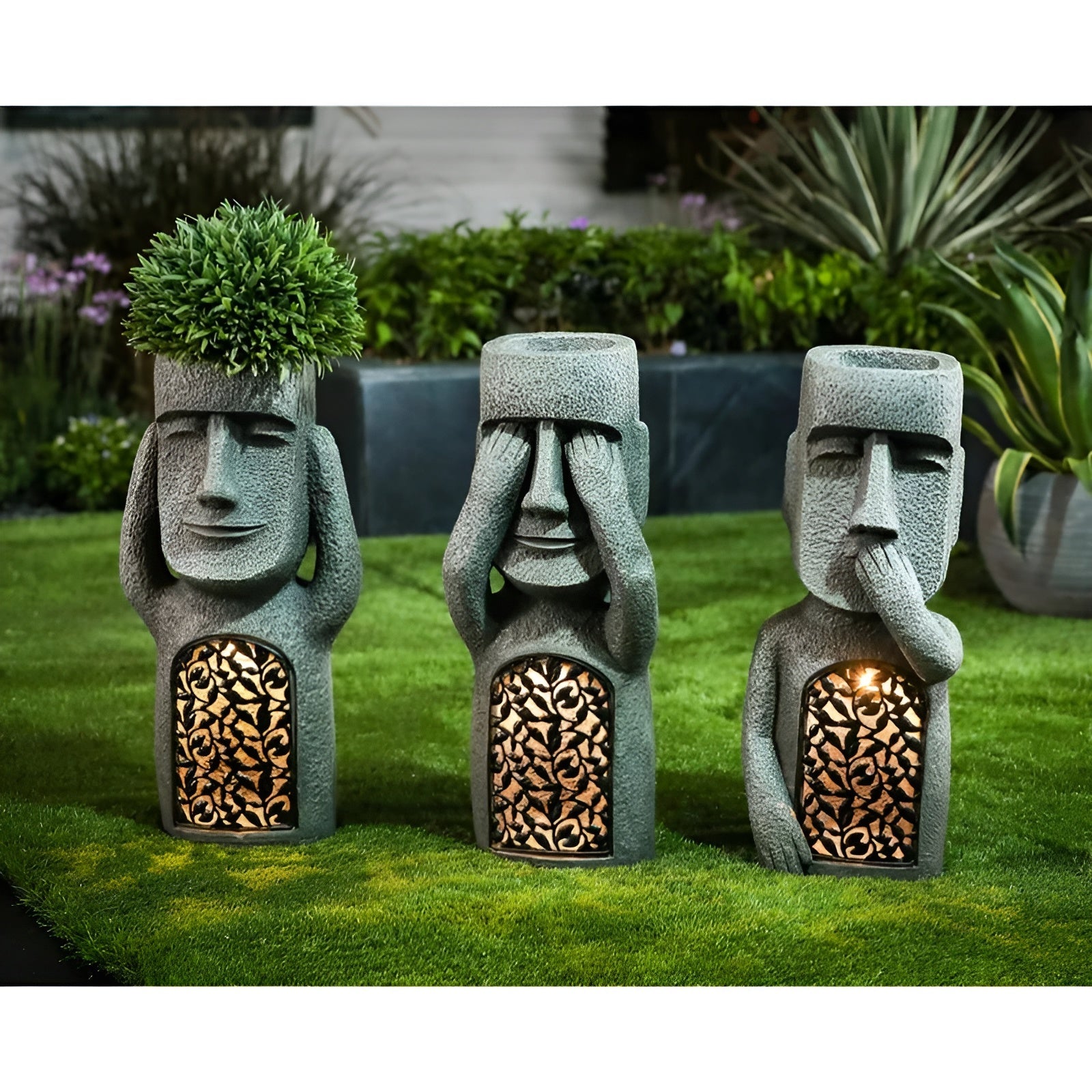 Sinnes-Trio Solarharz Ornamente – Magische Gartenbeleuchtung Für Entspannende Atmosphäre 1