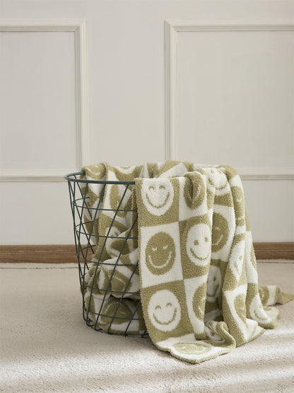 Smiley-Gesichtsdecke aus Mikrofaser – Weiche Kuscheldecke für Gemütliche Abende 7
