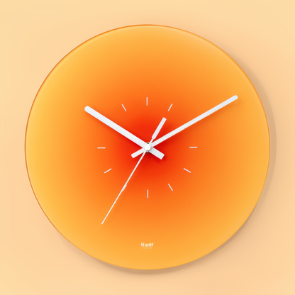 Sonnenuntergang Wanduhr Glasrahmen – Ruhevolle Zeitmessung Mit Farbenfrohem Design 5