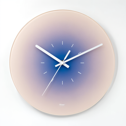 Sonnenuntergang Wanduhr Glasrahmen – Ruhevolle Zeitmessung Mit Farbenfrohem Design 6