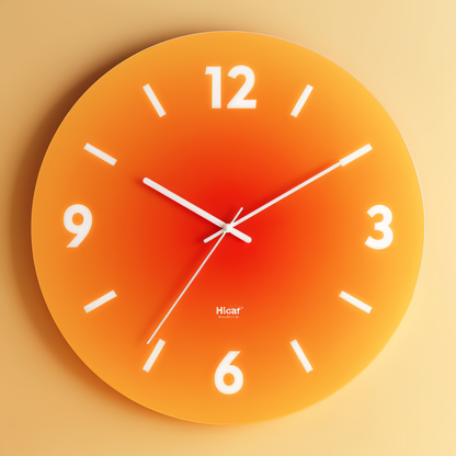 Sonnenuntergang Wanduhr Glasrahmen – Ruhevolle Zeitmessung Mit Farbenfrohem Design 7