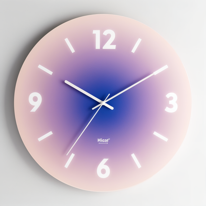 Sonnenuntergang Wanduhr Glasrahmen – Ruhevolle Zeitmessung Mit Farbenfrohem Design 9