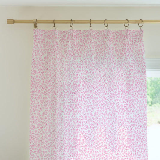 Southern Preppy Pink Cheetah Vorhangpaneel – Elegante Fensterdekoration Für Kinderzimmer 0
