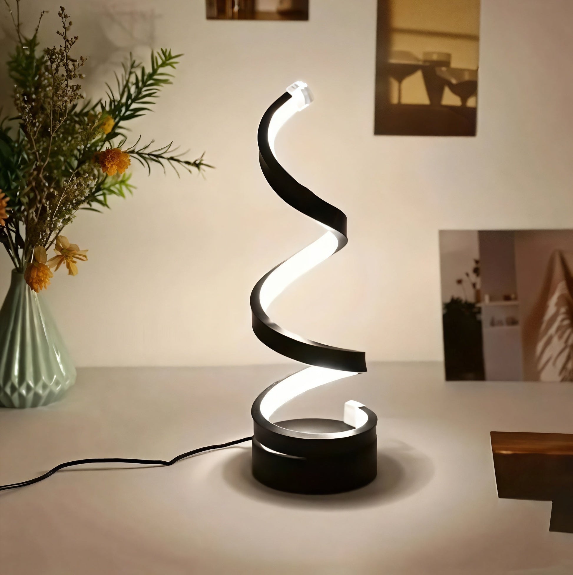 Spiral-LED Tischlampe Modern – Stimmungsvolles Licht Für Jeden Raum 2