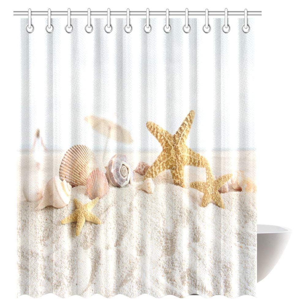 Strand-Muscheln Duschvorhang – Meeresrauschen Für Ihr Badezimmer 0