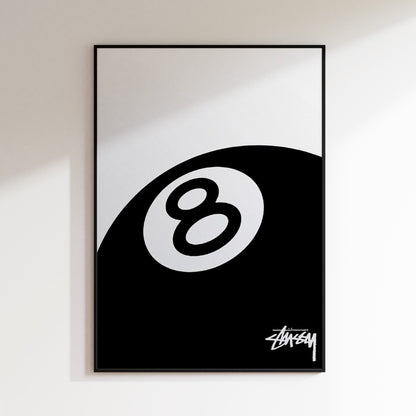 Stussy 8-Ball-Poster – Einzigartige Wandkunst Für Stilbewusste 0