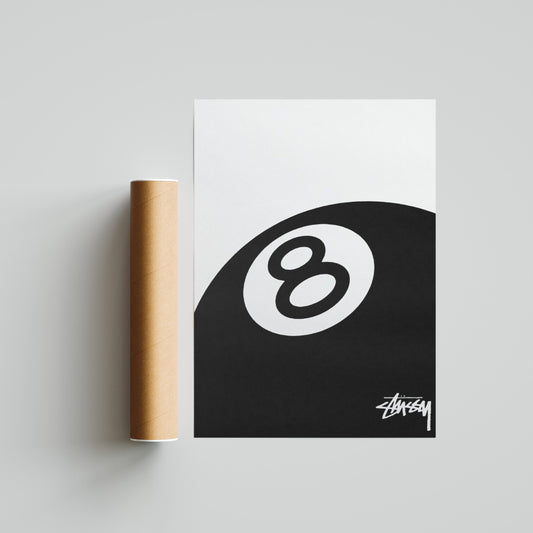 Stussy 8-Ball-Poster – Einzigartige Wandkunst Für Stilbewusste 1