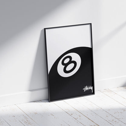 Stussy 8-Ball-Poster – Einzigartige Wandkunst Für Stilbewusste 3