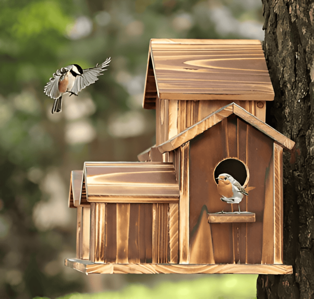 Sylion Hängendes Holzvogelhaus – Gemütlicher Rückzugsort Für Vögel 1