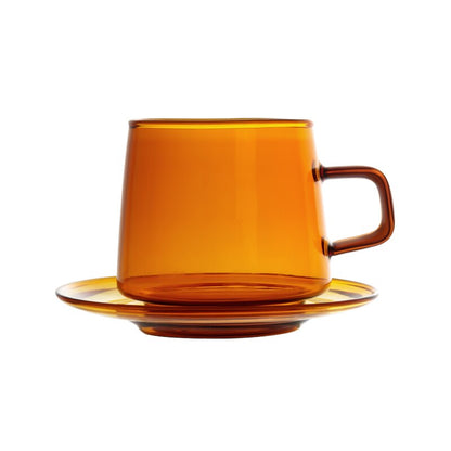 Teetasse Aus Farbigem Glas Mit Untertasse – Stilvolles Trinkerlebnis Für Teeliebhaber 8