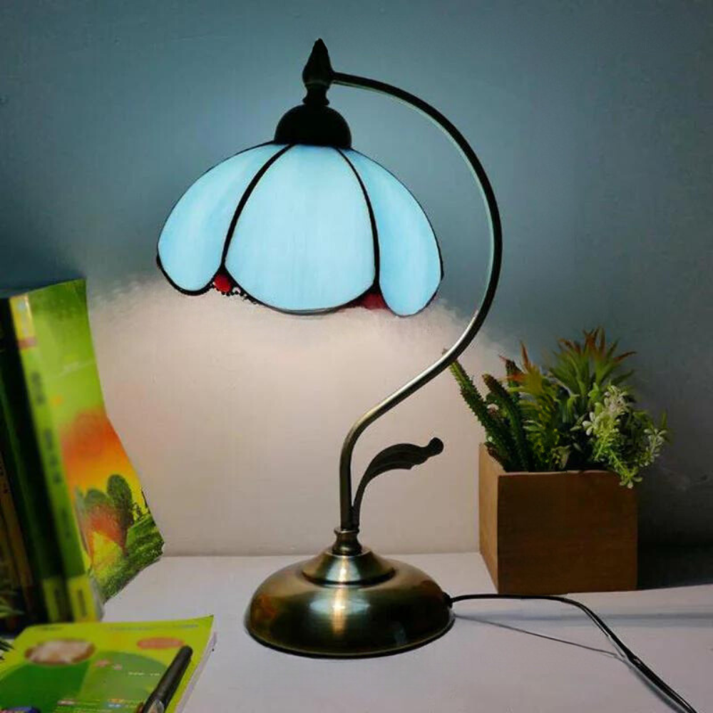 Tiffany Schwanenhals-Tischlampe – Zeitlose Eleganz für Ihr Zuhause 11