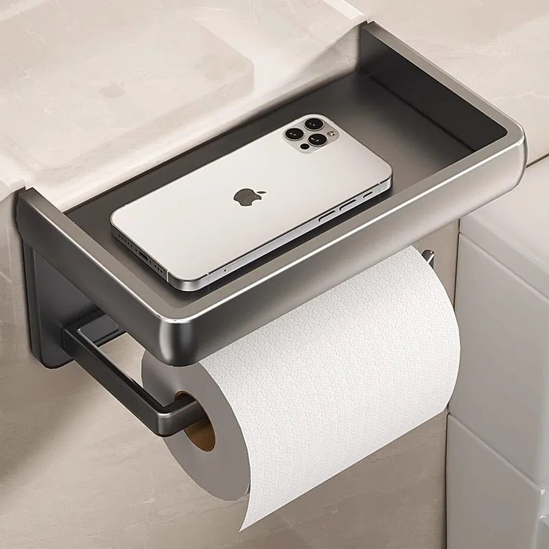 Toilettenpapierhalter Aluminium Mit Ablage – Elegante Lösung Für Modernes Badezimmer 1
