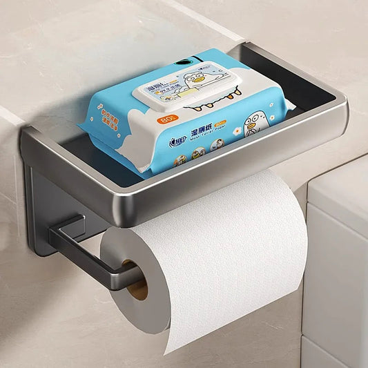 Toilettenpapierhalter Aluminium Mit Ablage – Elegante Lösung Für Modernes Badezimmer 2