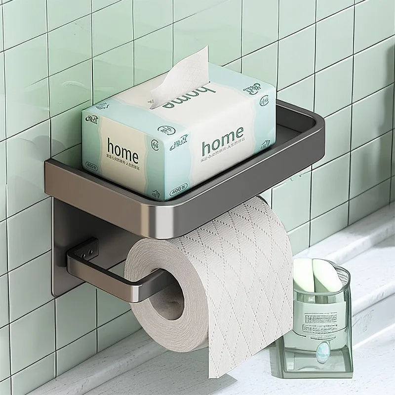 Toilettenpapierhalter Aluminium Mit Ablage – Elegante Lösung Für Modernes Badezimmer 3