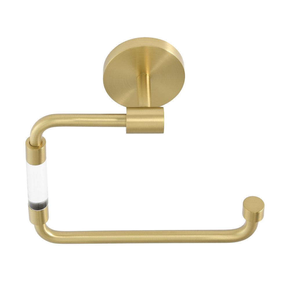 Toilettenpapierhalter Aus Verre-Acryl – Stilvolles Badezimmer-Accessoire In Gebürstetem Gold 1