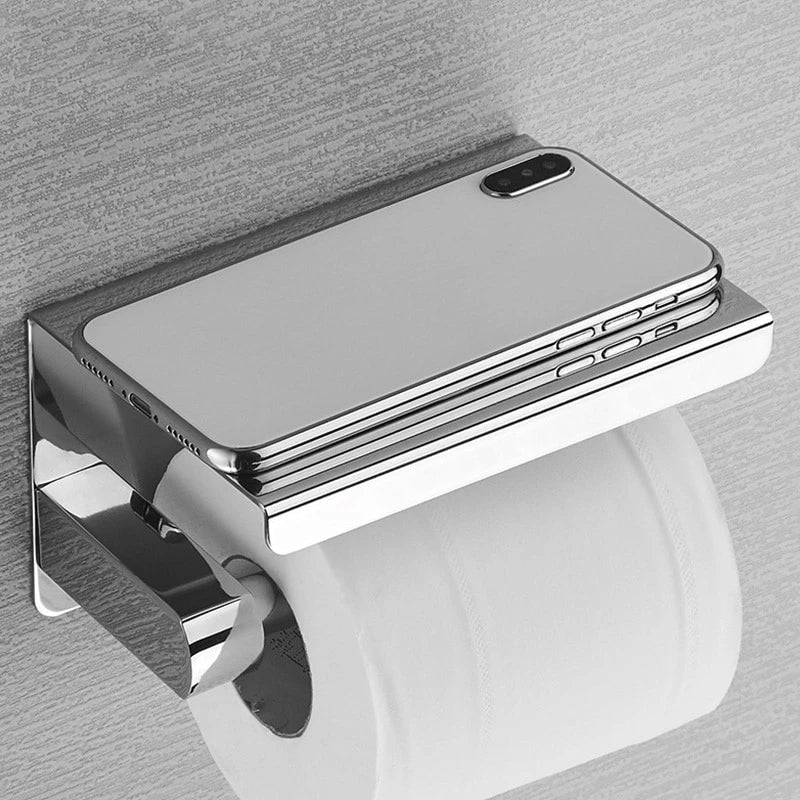Toilettenpapierhalter Edelstahl mit Ablage – Stilvolle Funktionalität für Ihr Badezimmer 0