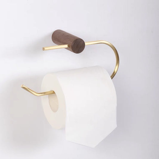 Toilettenpapierhalter Holz Messing – Stilvolles Offenes Design für Ihr Badezimmer 4