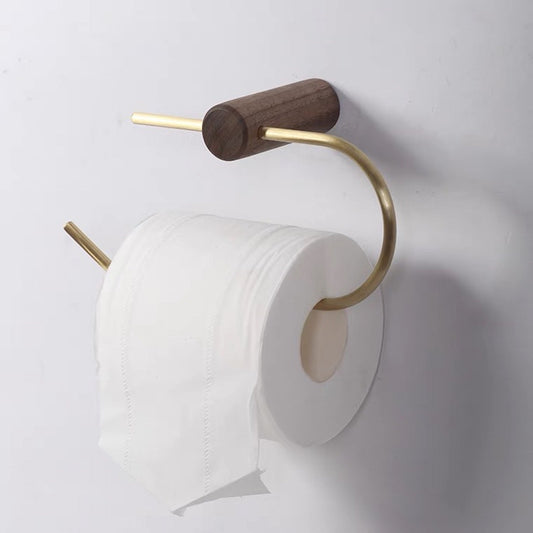 Toilettenpapierhalter Holz Messing – Stilvolles Offenes Design für Ihr Badezimmer 5