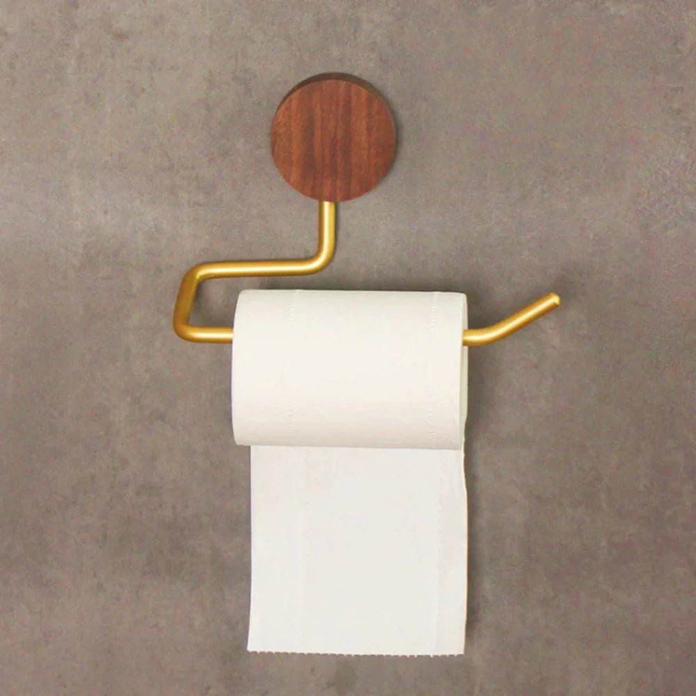 **Toilettenpapierhalter Metall Holz – Stilvolle Funktionalität für Ihr Badezimmer** 2