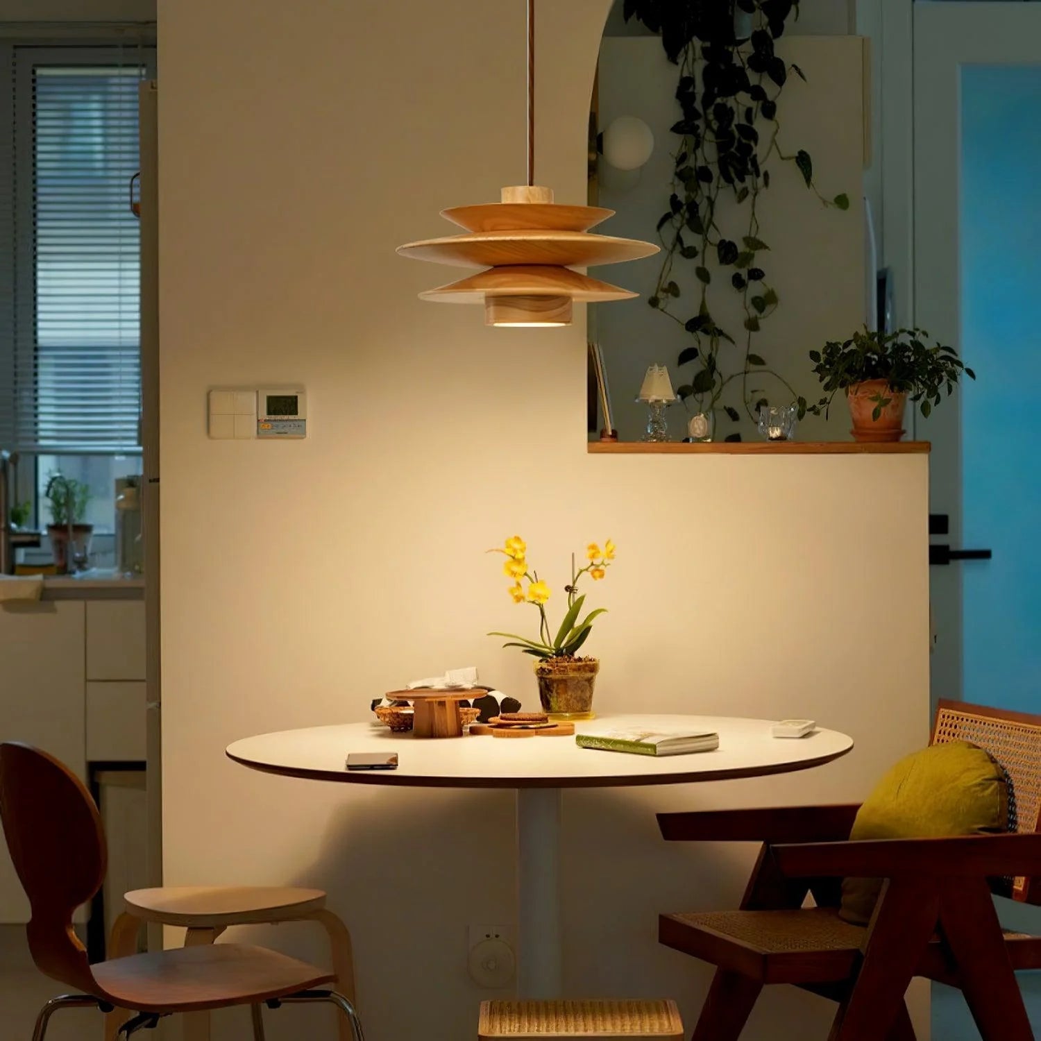 Trendige Mehrschichtige Holzpendelleuchte – Gemütliches Licht Für Ihr Zuhause 4