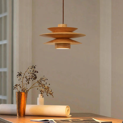 Trendige Mehrschichtige Holzpendelleuchte – Gemütliches Licht Für Ihr Zuhause 6