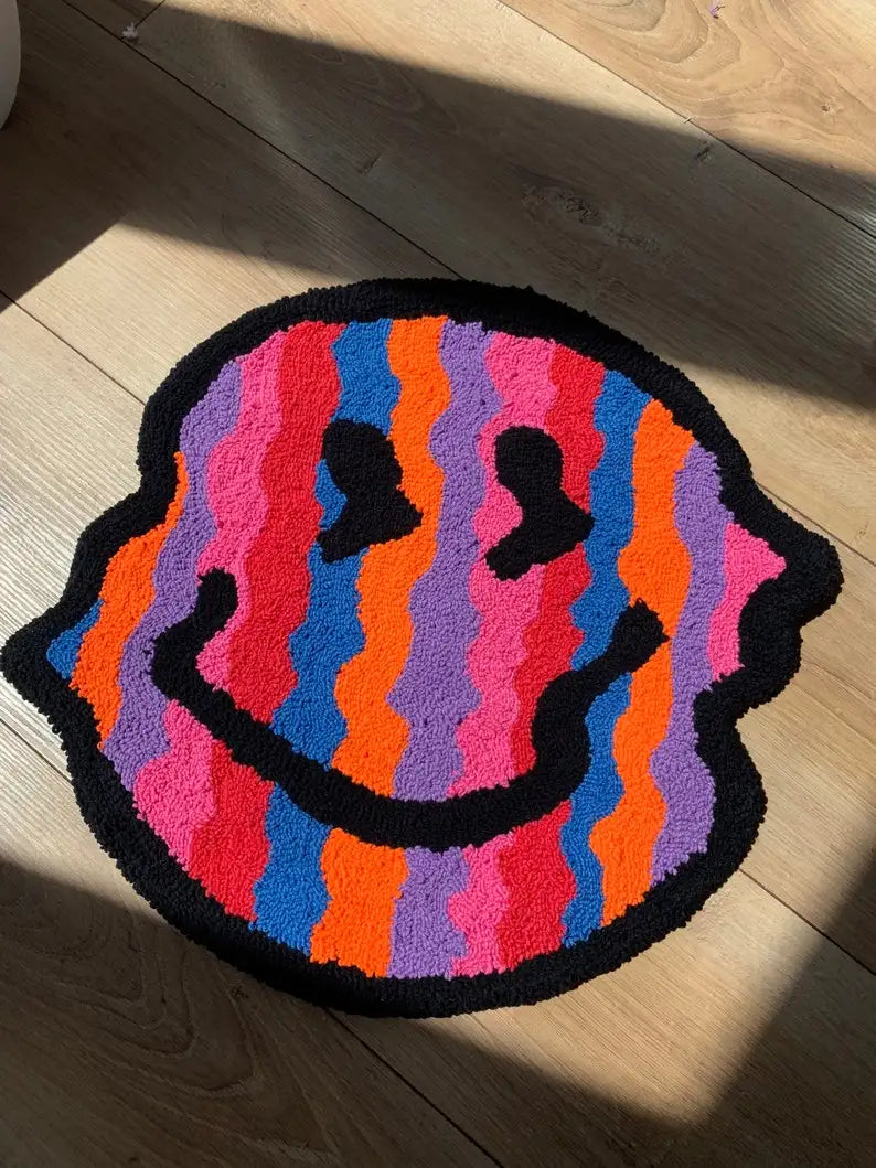 Trippy Smile Teppich – Farbenfrohes Design Für Ihr Zuhause 9