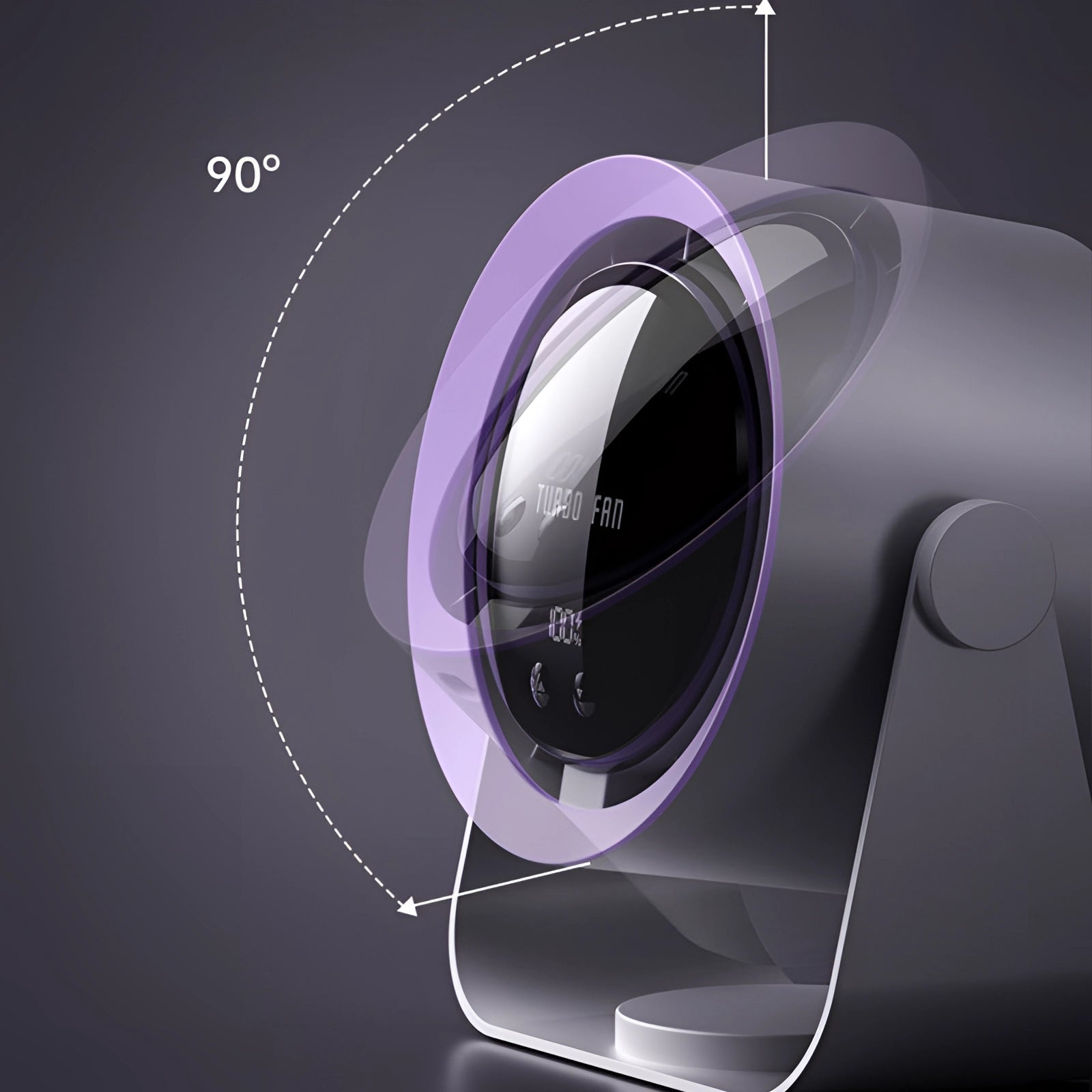 Turbo Tischventilator Flügellos – Leiser Akku-Betrieb Für Optimale Kühlung 3
